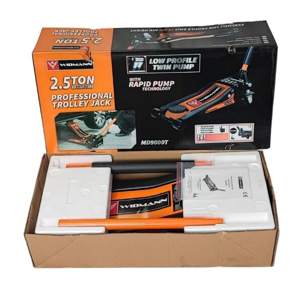 widmann floor jack with pedal orange 5
